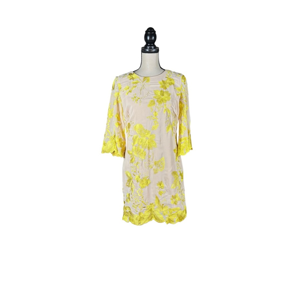 Dress The Population Paige Embroidered Floral Shift Dress New With Tags - Picture 2 of 5